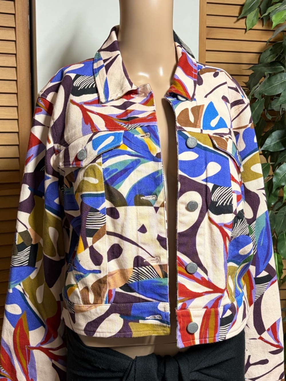 Avec Les Filles  Multi-Color Jean Jacket